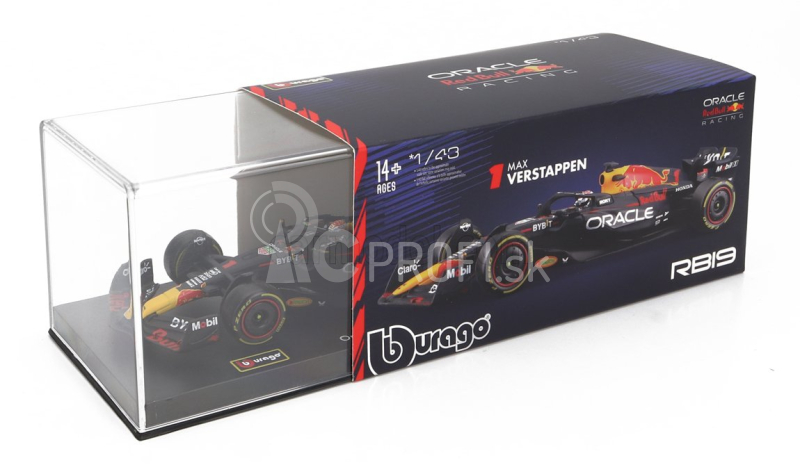 Bburago Red bull F1 Rb19 Team Oracle Red Bull Racing N 1 1:43, tmavomodrá