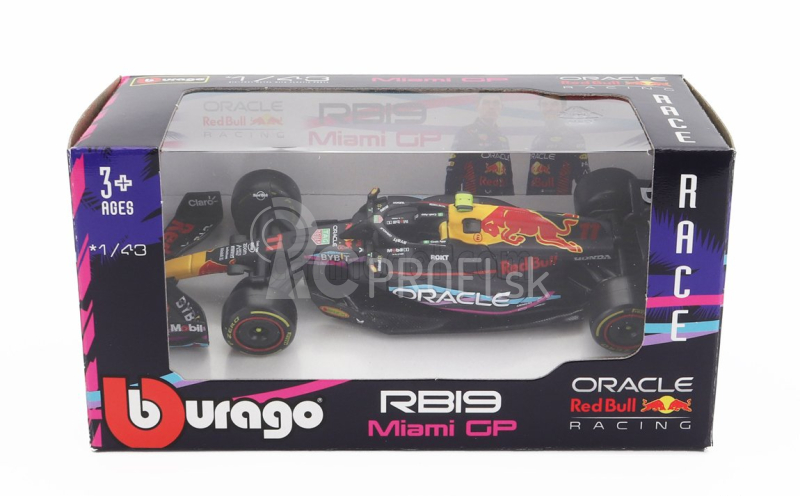 Bburago Red bull F1 Rb19 Team Oracle Red Bull Racing N 11 1:43, tmavomodrá