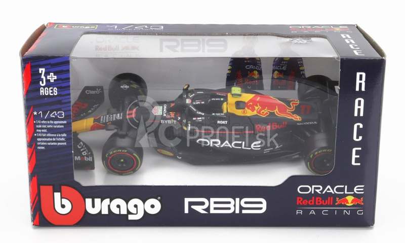 Bburago Red bull F1 Rb19 Team Oracle Red Bull Racing N 11 1:43, tmavomodrá