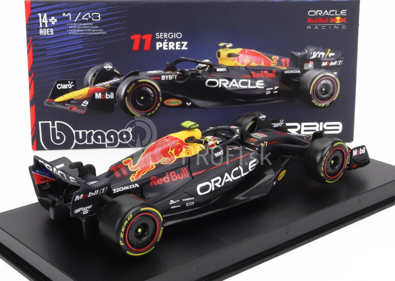 Bburago Red bull F1 Rb19 Team Oracle Red Bull Racing N 11 1:43, tmavomodrá