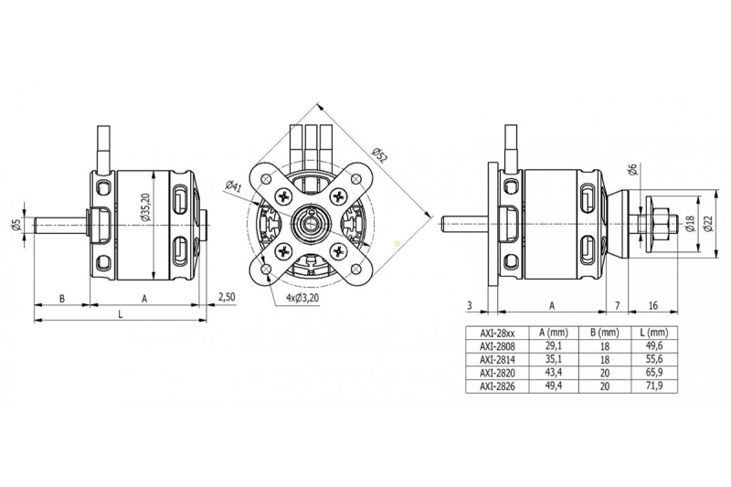 Bezkartáčový motor AXI 2826/13 V3