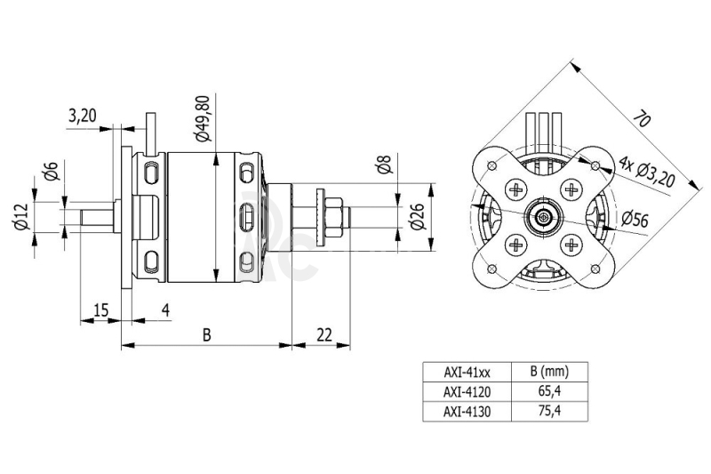 Bezkartáčový motor AXI 4120/18 V3