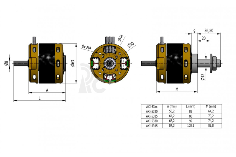 Bezkartáčový motor AXI 5325/16 V3