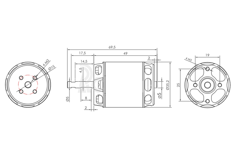 Bezkartáčový motor KAVAN PRO 3548-500