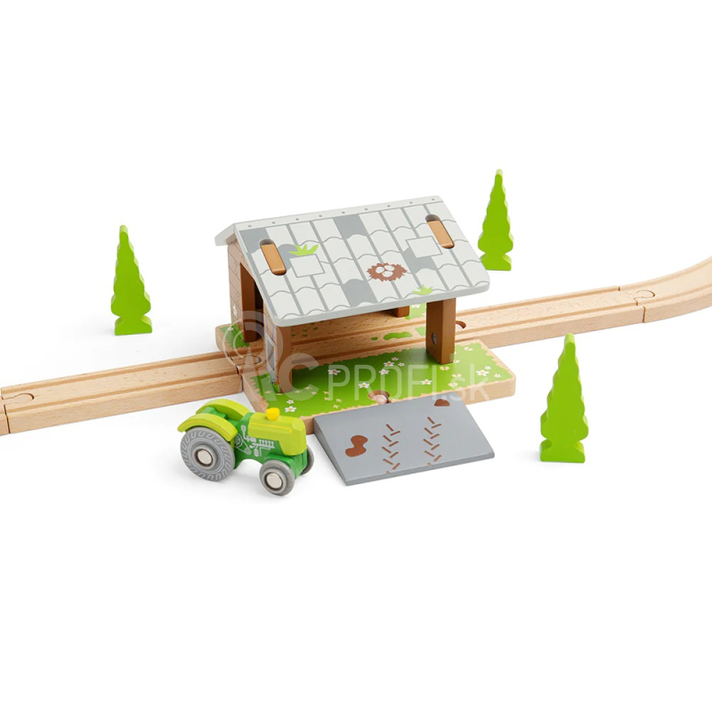 Bigjigs Rail Barn on Rails