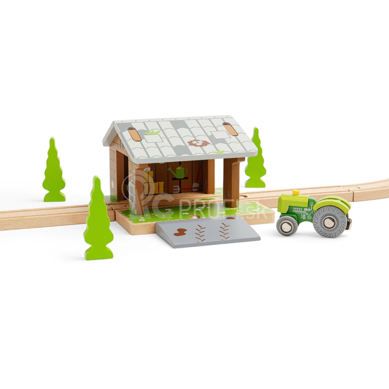 Bigjigs Rail Barn on Rails