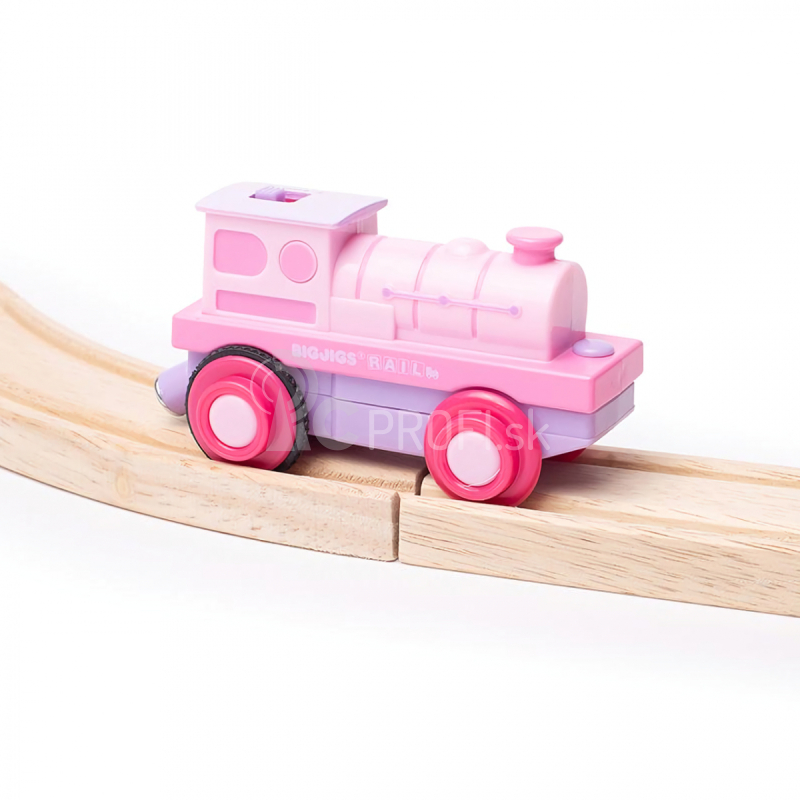 Bigjigs Rail Elektrická lokomotíva Strong Pink