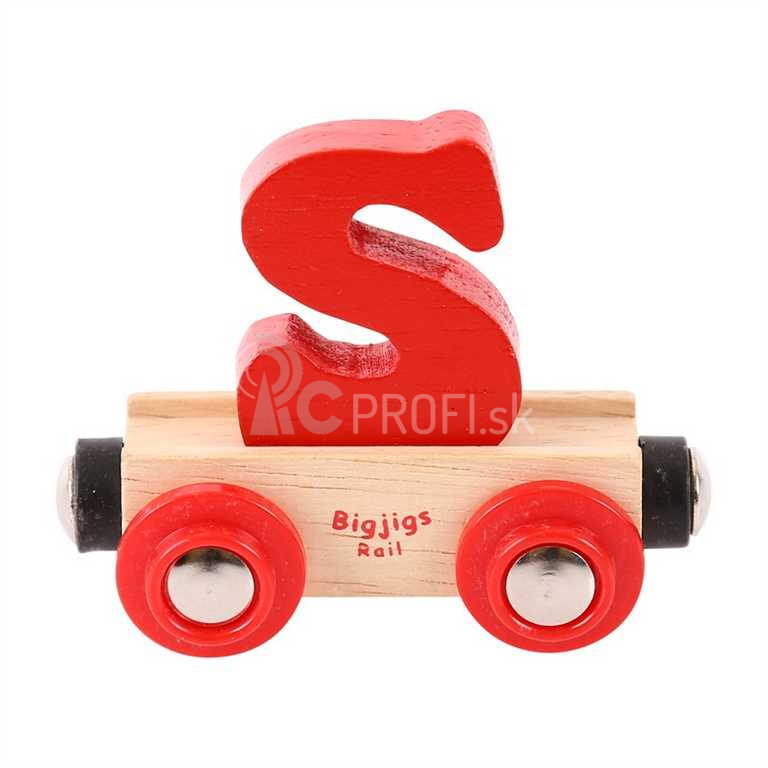 Bigjigs Rail Wagon Drevená vláčiková dráha - písmeno S