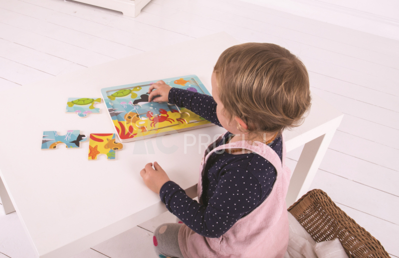 Bigjigs Toys Drevené puzzle Morský svet