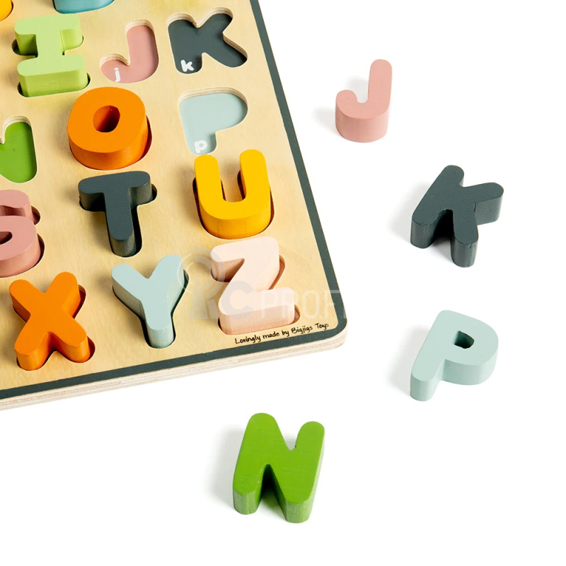 Bigjigs Toys Drevené puzzle veľké písmená - ABC