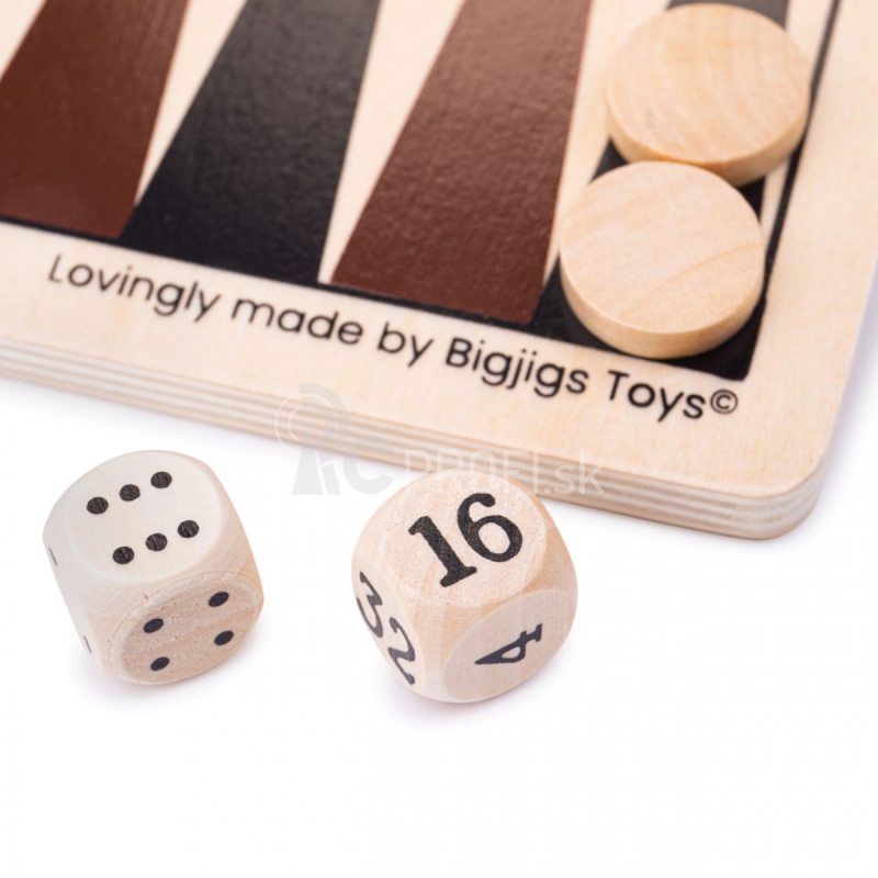 Bigjigs Toys Drevený backgammon