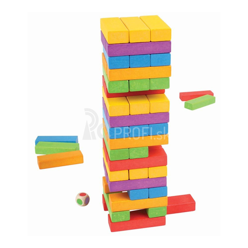 Bigjigs Toys Farebná Jenga