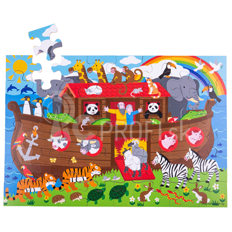 Bigjigs Toys Noemova archa Podlahové puzzle 48 dielikov