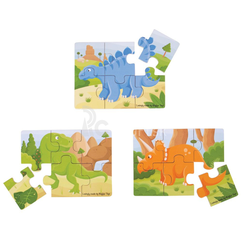 Bigjigs Toys Puzzle 3v1 Dinosaury