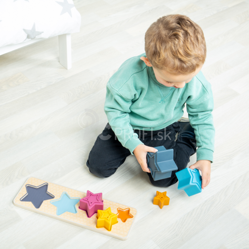 Bigjigs Toys Vkladacie puzzle Stars