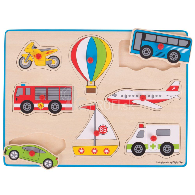 Bigjigs Toys Vkladacie puzzle vozidlá