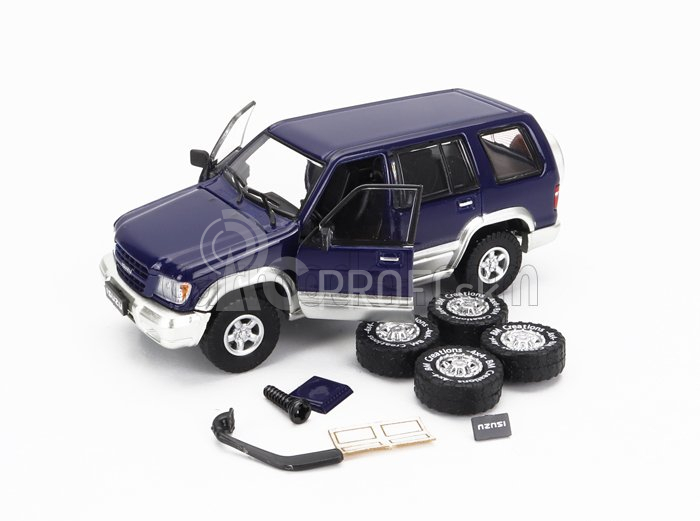 Bm-creations Isuzu Trooper Big Horn 1998 1:64 Modrá strieborná