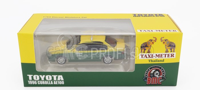 Bm-creations Toyota Corolla Ae100 Thailand Taxi 1996 1:64 žltozelená