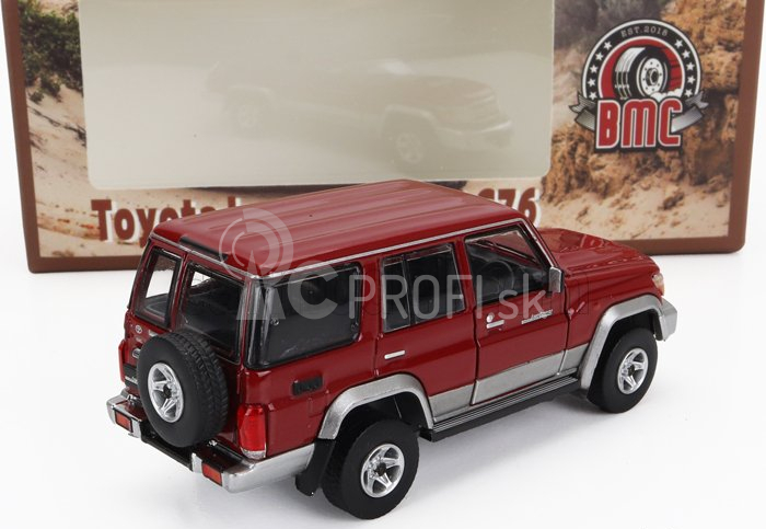 Bm-creations Toyota Land Cruiser Lc76 2014 1:64 červená strieborná