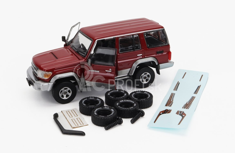 Bm-creations Toyota Land Cruiser Lc76 2014 1:64 červená strieborná