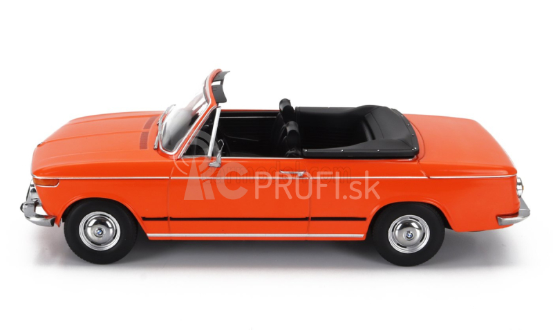 BMW 1600-2 Cabriolet 1968 v mierke kk - s odnímateľnou mäkkou strechou 1:18 oranžová