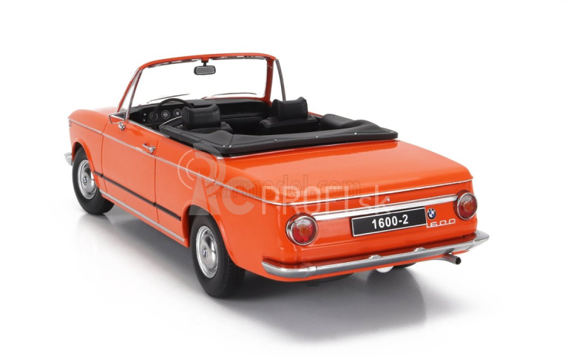 BMW 1600-2 Cabriolet 1968 v mierke kk - s odnímateľnou mäkkou strechou 1:18 oranžová