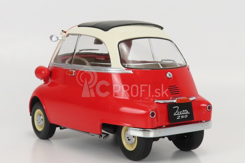 BMW Isetta 1959 v mierke 1:12 červená biela