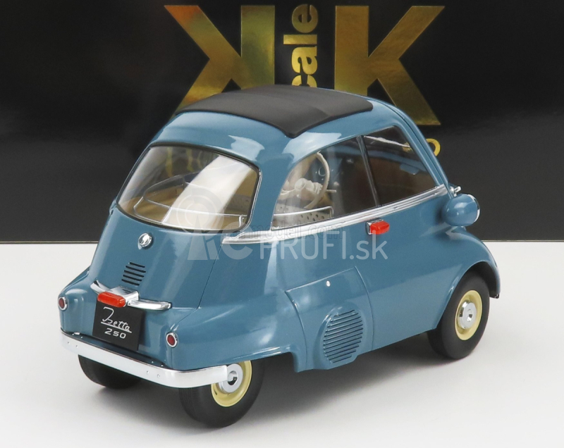 BMW Isetta 1959 v mierke 1:12 modrá sivá