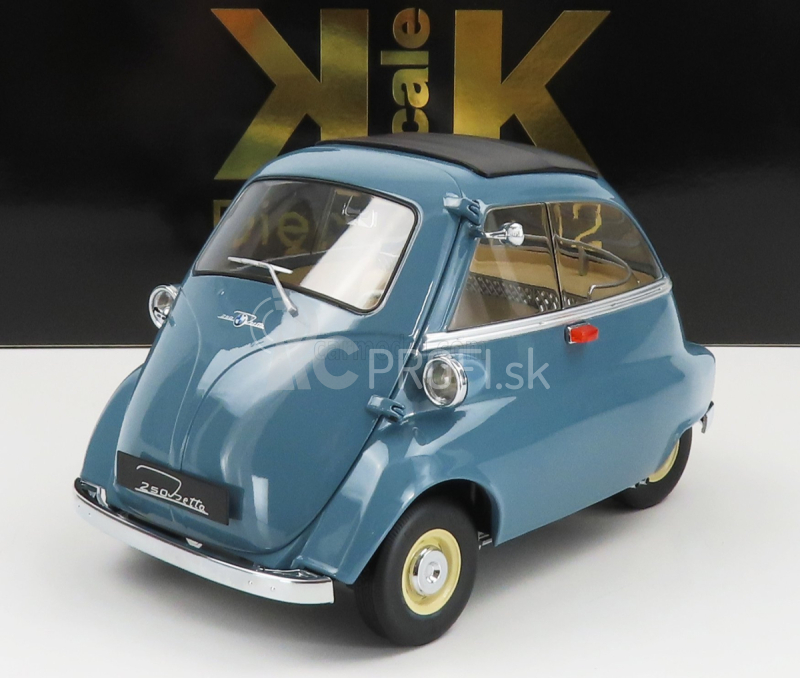 BMW Isetta 1959 v mierke 1:12 modrá sivá