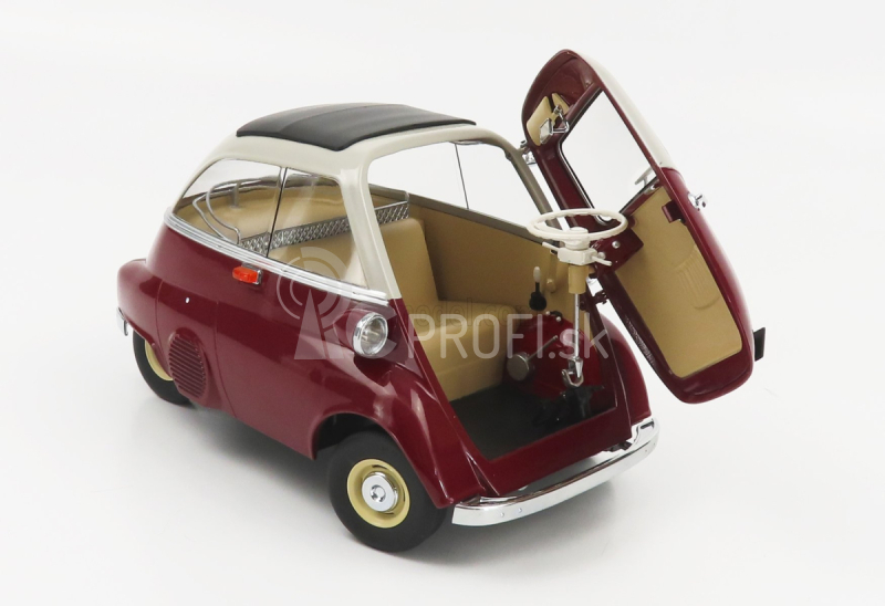 BMW Isetta 1959 v mierke 1:12 tmavo červená