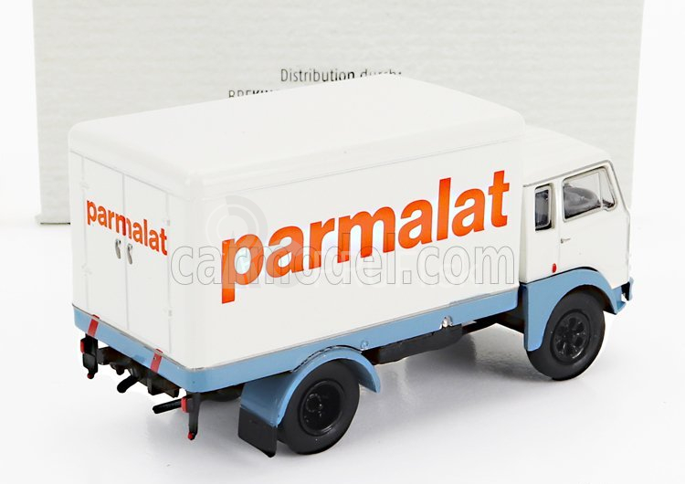 Brekina plast Fiat 642 Truck Cassonato Parmalat 1962 1:87 Biela Svetlomodrá