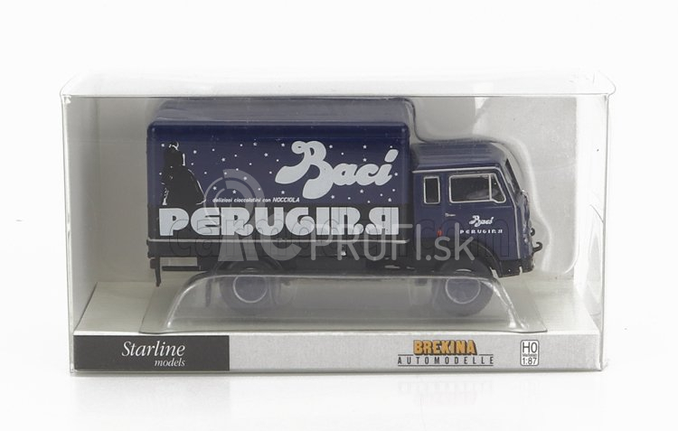 Brekina plast Fiat 642 Truck Cassonato Perugina 1962 1:87 Modrá