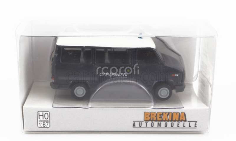 Brekina plast Fiat Ducato Minibus Carabinieri 1981 1:87 Modrá Biela