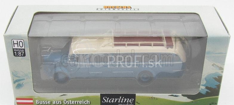 Brekina plast Saurer Bt4500 Bus Wiener Lokalbahnen 1954 1:87 Svetlomodrá slonovina