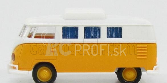 Brekina plast Volkswagen T1b Camping Bus 1970 1:87 žltá biela