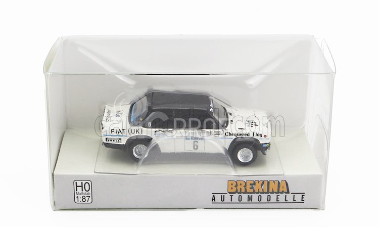 Brekina plastic Fiat 131 Abarth N 6 Rally Rac Lombard 1977 Timo Makinen - Henry Liddon 1:87 Biela Čierna