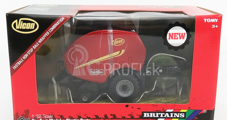 Britains Vicon Fastbale Wrapper - Rotopress 1:32 Red Black