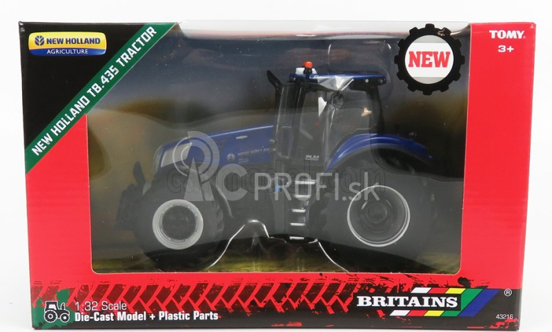 Britský traktor New holland T8.435 2018 1:32 modrý čierny