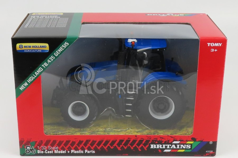 Britský traktor New holland T8.435 2018 1:32 modrý čierny