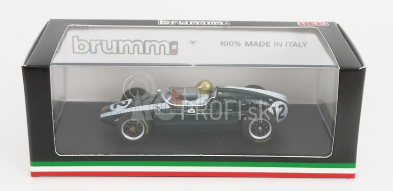 Brumm Cooper F1 T51 Climax N 12 Winner British Gp Jack Brabham 1959 Majster sveta - s figúrkou vodiča 1:43 Zelená biela