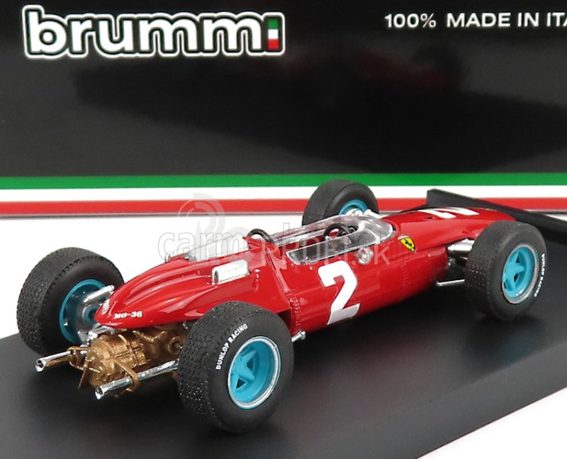 Brumm Ferrari F1 158 N 2 Winner Italy Gp John Surtees 1964 Majster sveta 1:43 Červená