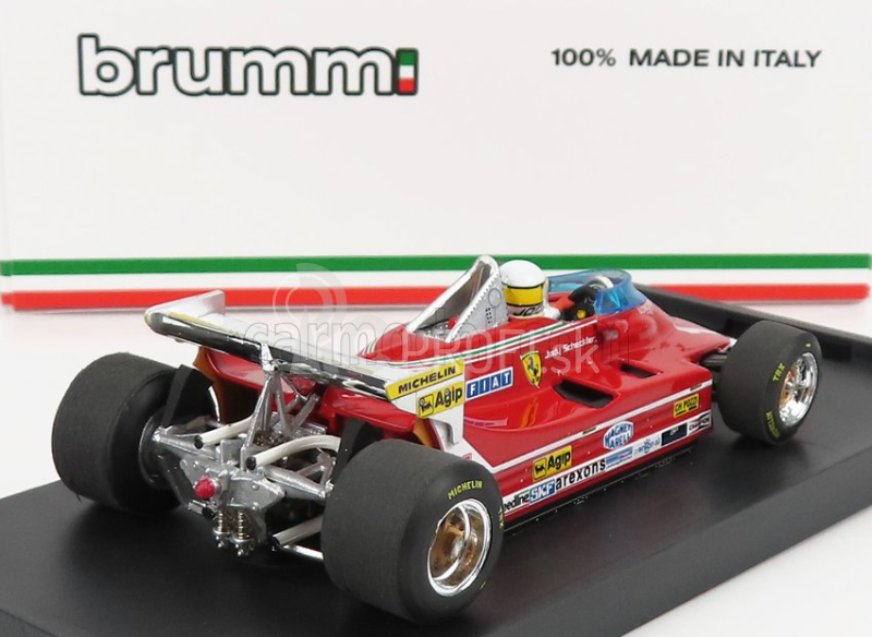 Brumm Ferrari F1 312t5 N 1 Monaco Gp 1980 Jody Scheckter - s figúrkou vodiča 1:43 červená