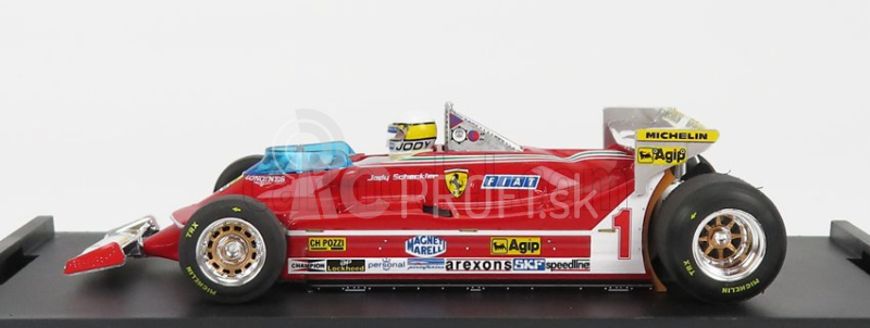 Brumm Ferrari F1 312t5 N 1 Monaco Gp 1980 Jody Scheckter - s figúrkou vodiča 1:43 červená