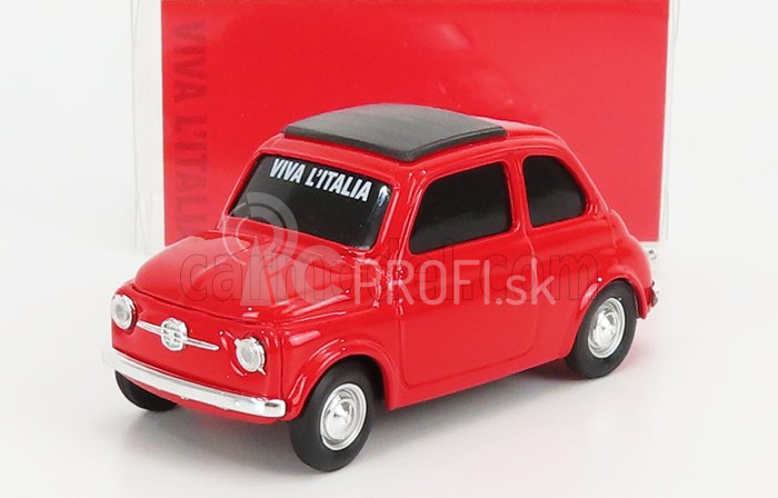 Brumm Fiat 500 1965 - Viva L'italia 150. výročie Italia 1861 - 2011 1:43 červená