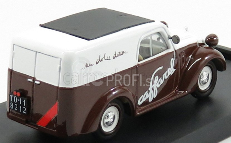 Brumm Fiat 500b Van Pubblicitario Caffarel Cioccolato 1950 1:43 hnedá biela