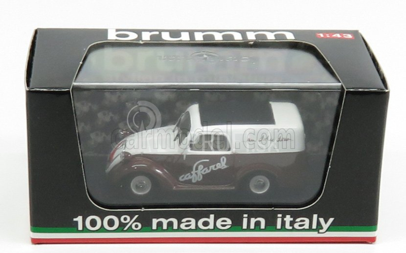 Brumm Fiat 500b Van Pubblicitario Caffarel Cioccolato 1950 1:43 hnedá biela