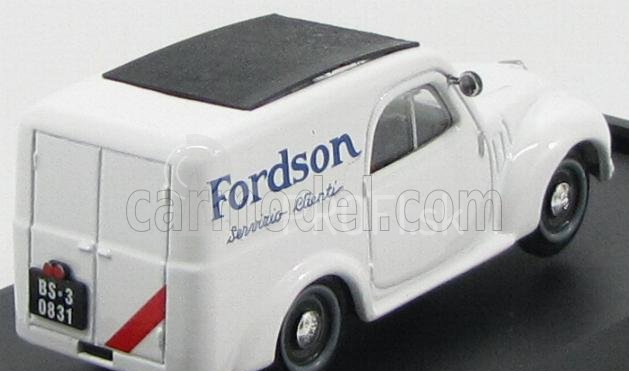 Brumm Fiat 500c Furgone Van Veicolo Commerciale Publicitaire Fordson Brescia Servizio Clienti 1950 1:43 biela čierna