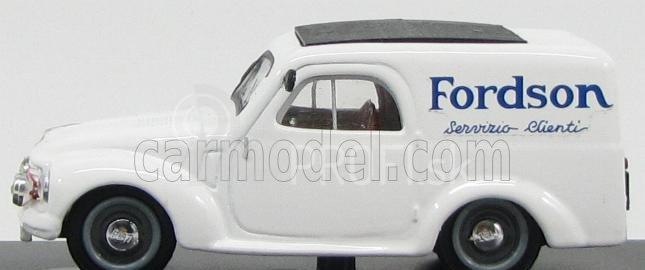 Brumm Fiat 500c Furgone Van Veicolo Commerciale Publicitaire Fordson Brescia Servizio Clienti 1950 1:43 biela čierna