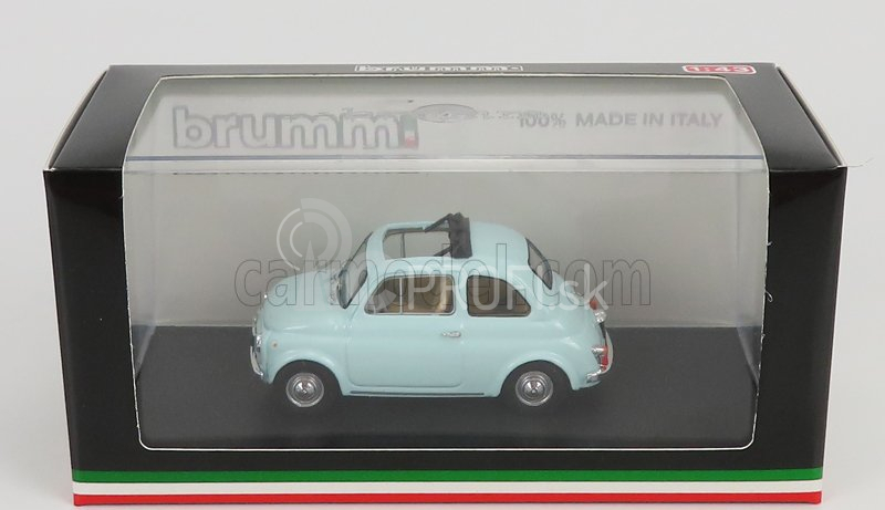 Brumm Fiat 500f Tetto Aperto - Otvorené 1965 1:43 Azzurro Acquamarina