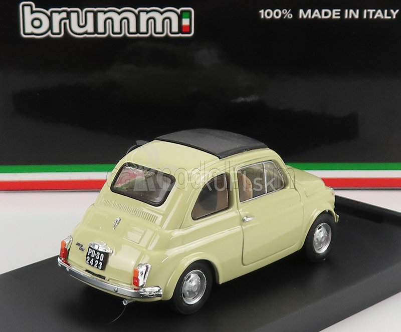 Brumm Fiat 500r Tetto Chiuso - uzavretý 1972 1:43 Avorio Antico